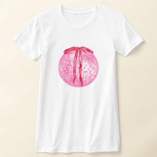 Roze en rode disco boog t-shirt
