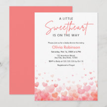 Roze en Rode Een Kleine Schat Baby Shower