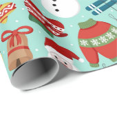 Roze en rode feestdag kerst cadeaupapier (Rol Hoek)