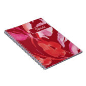 Roze en rode flaconachtige Waterverf Notitieboek (Rechterzijde)