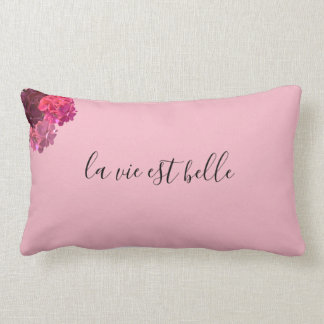 "" Roze en rode Floral loodje Kussen