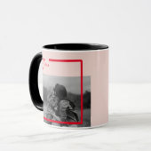 Roze en Rode Foto Moederdag Gift Mok (Voorkant links)