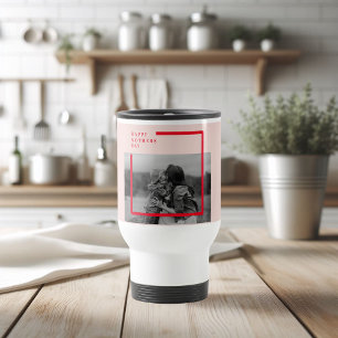 Roze en Rode Foto Moederdag Gift Reisbeker