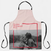 Roze en Rode Foto Moederdag Gift Schort (Voorkant)