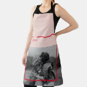 Roze en Rode Foto Moederdag Gift Schort (Insitu)