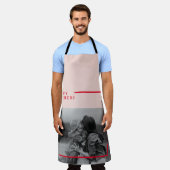 Roze en Rode Foto Moederdag Gift Schort (Gedragen)