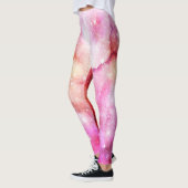 Roze En Rode Galaxy Patroon Leggings (Links)