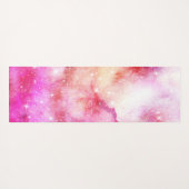 Roze En Rode Galaxy Patroon Yogamat (Achterkant (horizontaal))