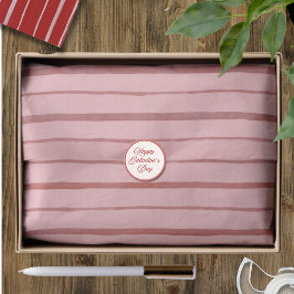 Roze en rode Galentine handgetekend lijnpatroon Tissuepapier