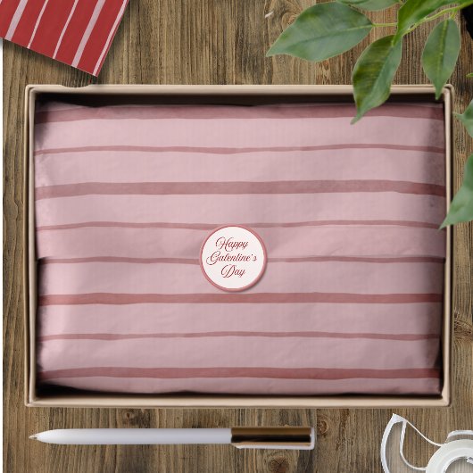 Roze en rode Galentine handgetekend lijnpatroon Tissuepapier