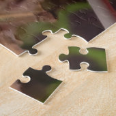 Roze en rode geranium legpuzzel (Zijkant)