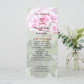 Roze en Rode Geranium Trouwprogramma Programmakaart (Staand voorkant)