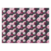 Roze en rode geschilderde rozen tafelkleed (Voorkant (Horizontaal))