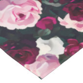 Roze en rode geschilderde rozen tafelkleed (Gekanteld)
