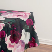 Roze en rode geschilderde rozen tafelkleed (Voorbeeld)