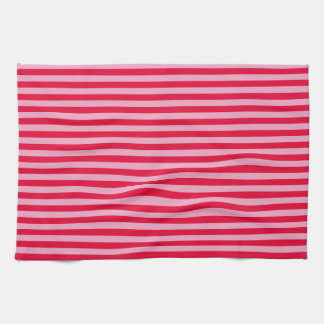 Roze en rode gestreepte keukenhanddoek