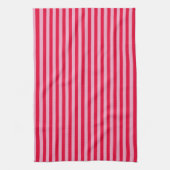 Roze en rode gestreepte keukenhanddoek (Verticaal)