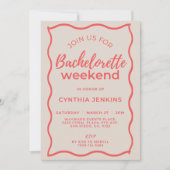 Roze en Rode Golf Bachelorette Weekend Itinerary  Kaart (Voorkant)