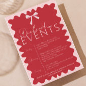 Roze en Rode Golf Bachelorette Weekend Kaart