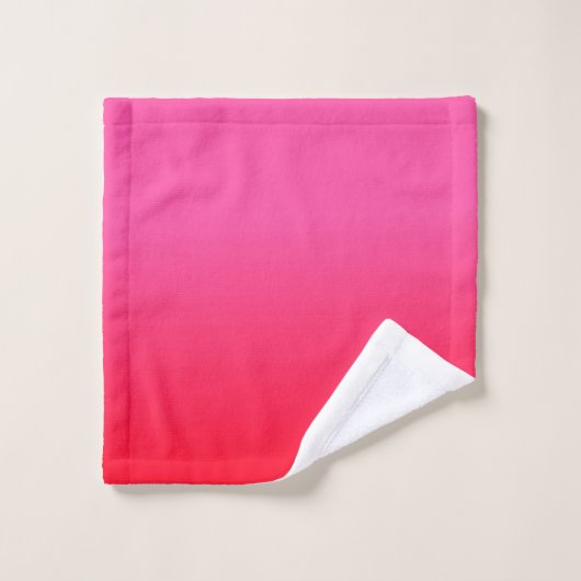 Roze en rode gradiënt bad handdoek (Wasdoekje)