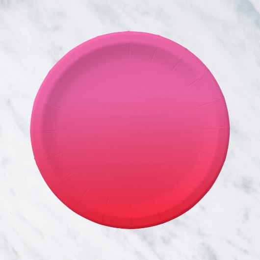 Roze en rode gradiënt papieren bordje