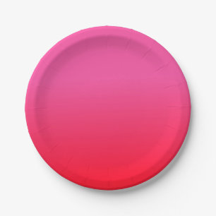 Roze en Rode Gradiënt Papieren Bordje