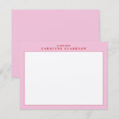 Roze en Rode Grens Opmerking Kaart (Voorkant / Achterkant)