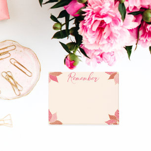 Roze en rode Happy Flower Post-it® Notes