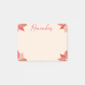 Roze en rode Happy Flower Post-it® Notes (Voorkant)