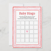 Roze en Rode Hart Baby Bingo Spel Kaarten (Voorkant)