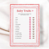 Roze en Rode Hart Baby Traits Game Kaarten