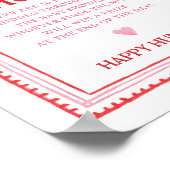 Roze en Rode Hart Fopspeen Hunt Spel Sign Poster (Hoek)