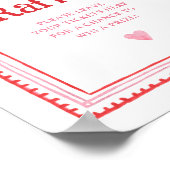 Roze en Rode Hart Luier Raffle Teken Poster (Hoek)