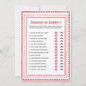 Roze en Rode Hart Mamma of Papa Spel Kaart