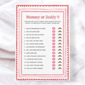 Roze en Rode Hart Mamma of Papa Spel Kaart