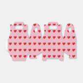 Roze en Rode Hart Pattern Valentijn Treat Bedankdoosjes (Uitgevouwen)