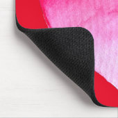 Roze en rode hart waterverf pop art valentijn muismat (Hoek)