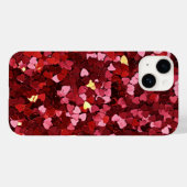 Roze en rode harten Case-Mate iPhone case (Achterkant (horizontaal))
