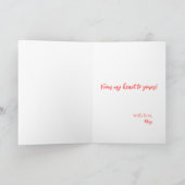 Roze en Rode Harten Met Strikken Valentijnsdag Kaa Kaart (Binnen)