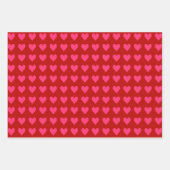 Roze en rode harten met Valentijn roodvaste vaste  Inpakpapier Vel (Voorkant 2)
