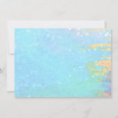 Roze en rode harten op een Blauwe Generische Parti Kaart (Achterkant)