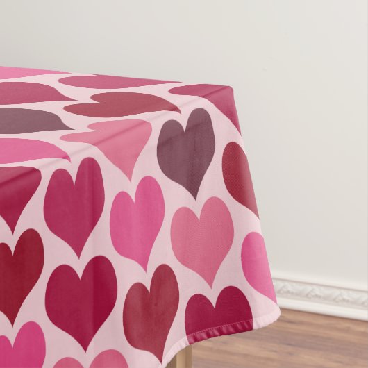 Roze en Rode Harten Patroon Tafelkleed (Voorbeeld)
