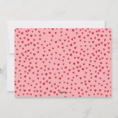 Roze en rode harten Stempel Foto Valentijnsdag Feestdagenkaart (Achterkant)