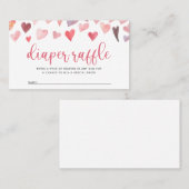 Roze en Rode Harten Valentijns Baby Luierraffel Plaatskaartje (Voorkant / Achterkant)