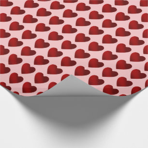 Roze en rode harten Valentijnsdag Cadeaupapier