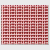 Roze en rode harten Valentijnsdag Cadeaupapier (Vlak)