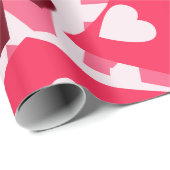 Roze en rode harten Valentijnsdag Cadeaupapier (Rol Hoek)