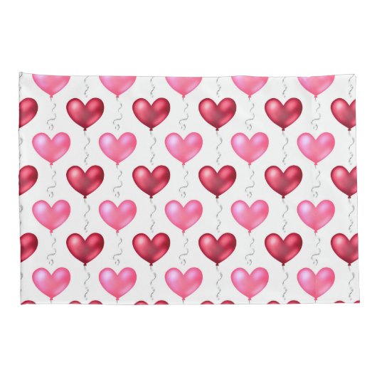 Roze en rode harten Valentijnsdag Kussensloop (Achterkant-Rechts)