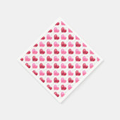Roze en rode harten Valentijnsdag Servet (Hoek)
