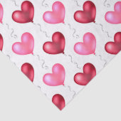 Roze en rode harten Valentijnsdag Tissuepapier (Detail)